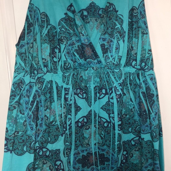 Turquoise sleeveless dress size 4X - Picture 3 of 6
